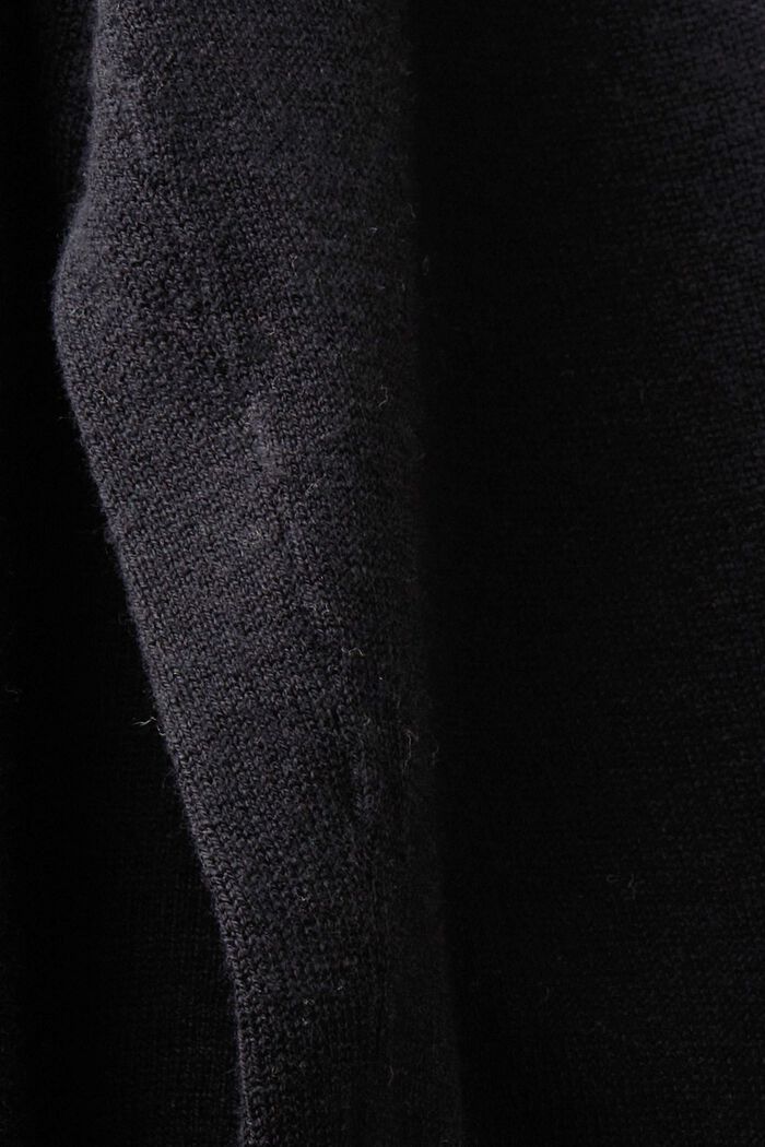 Pletené kalhoty se širokými nohavicemi, vysoký pas, BLACK, detail image number 6