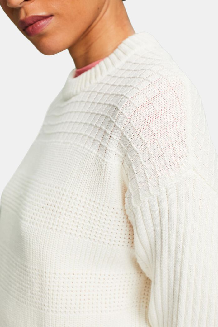Strukturovaný pulovr s kulatým výstřihem, ICE, detail image number 3