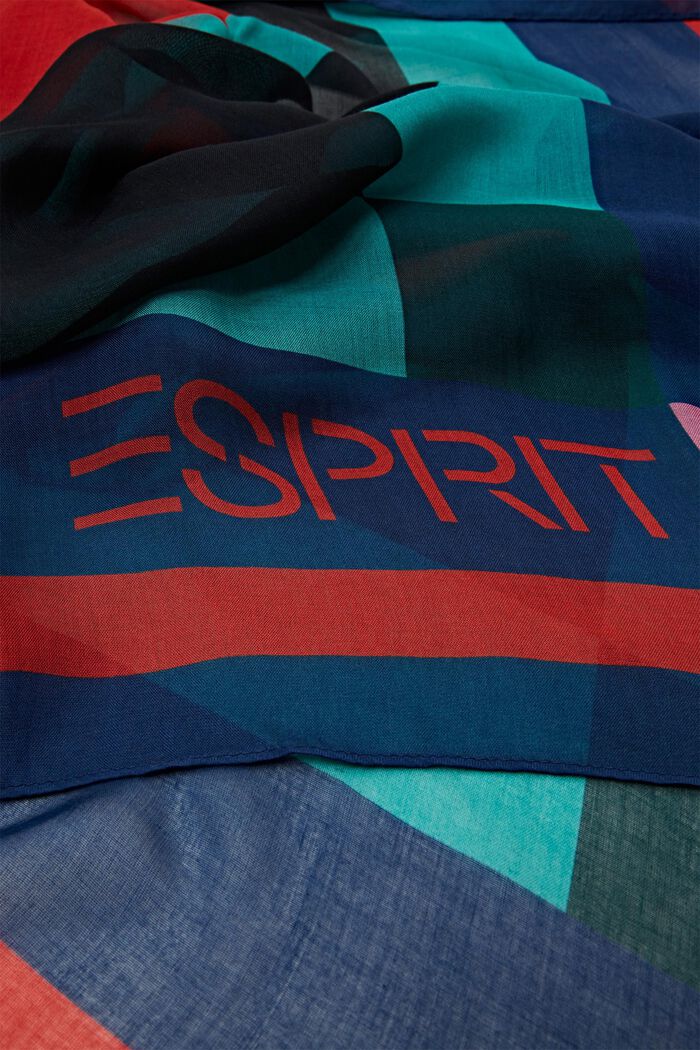 Lehký šátek s logem, BLUE, detail image number 1