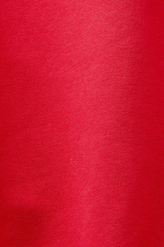 Unisex teplákové flaušové kalhoty s logem, z bavlny, RED, detail image number 5
