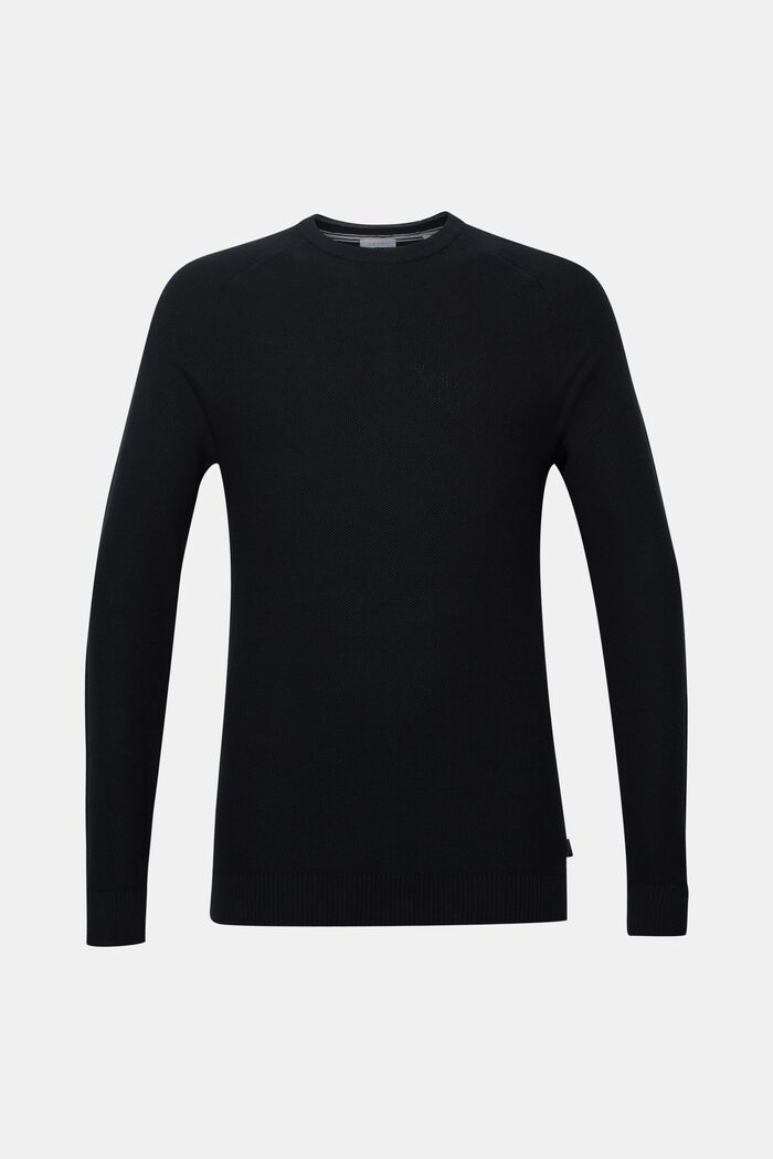 Piké svetr, 100% bavlna, BLACK, detail image number 0