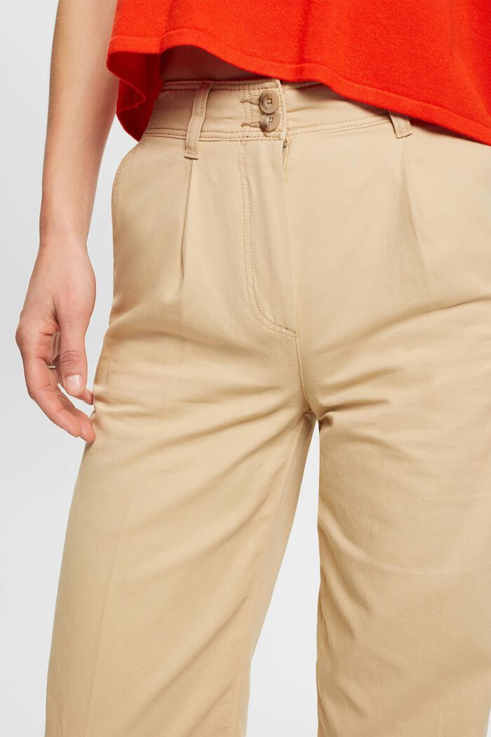 Chino kalhoty se širokými nohavicemi, SAND, detail image number 2