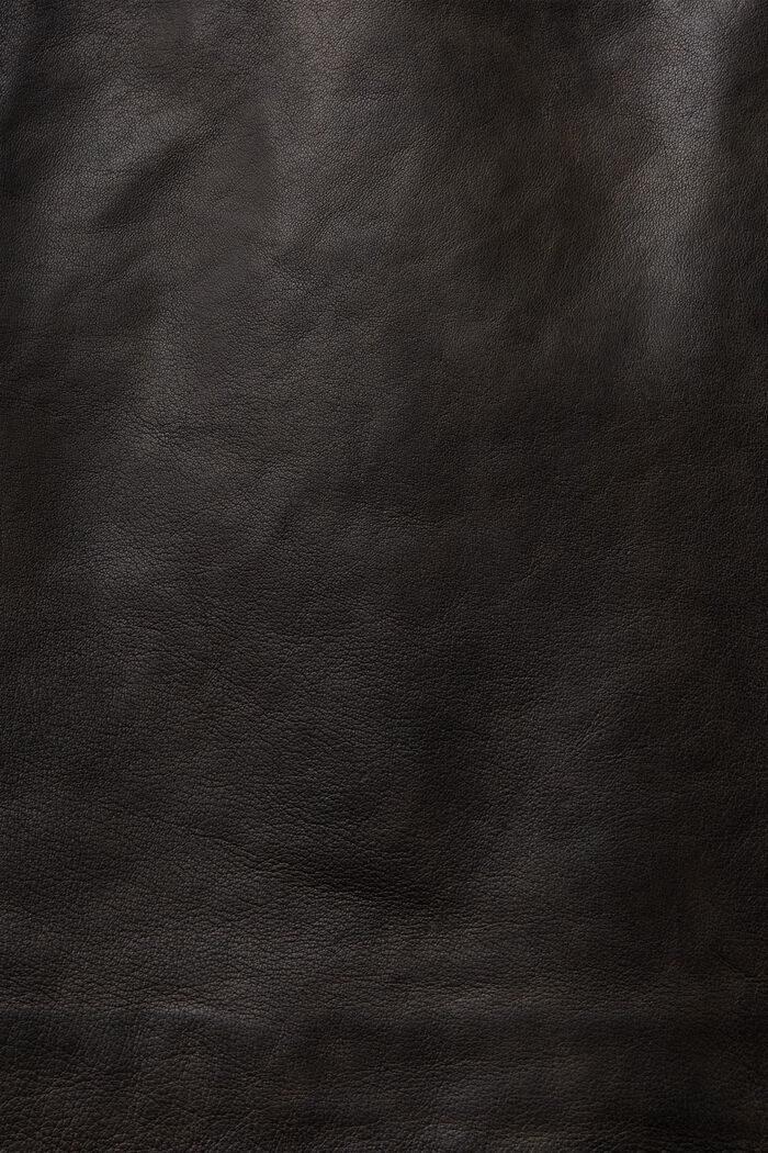 Kožená minisukně s asymetrickým zipem, BLACK, detail image number 6