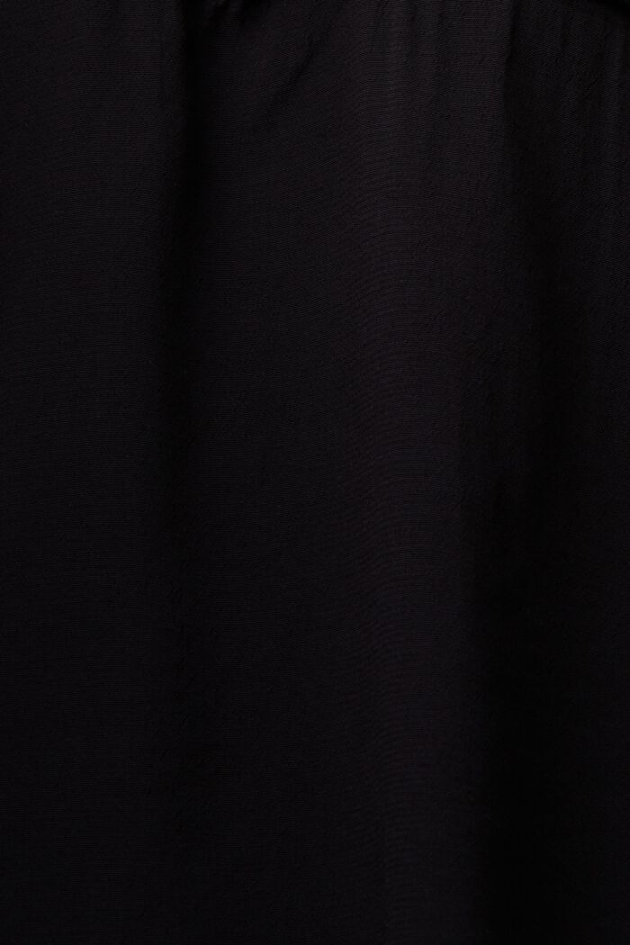 Krepová halenka s nabíranými rukávy, BLACK, detail image number 5