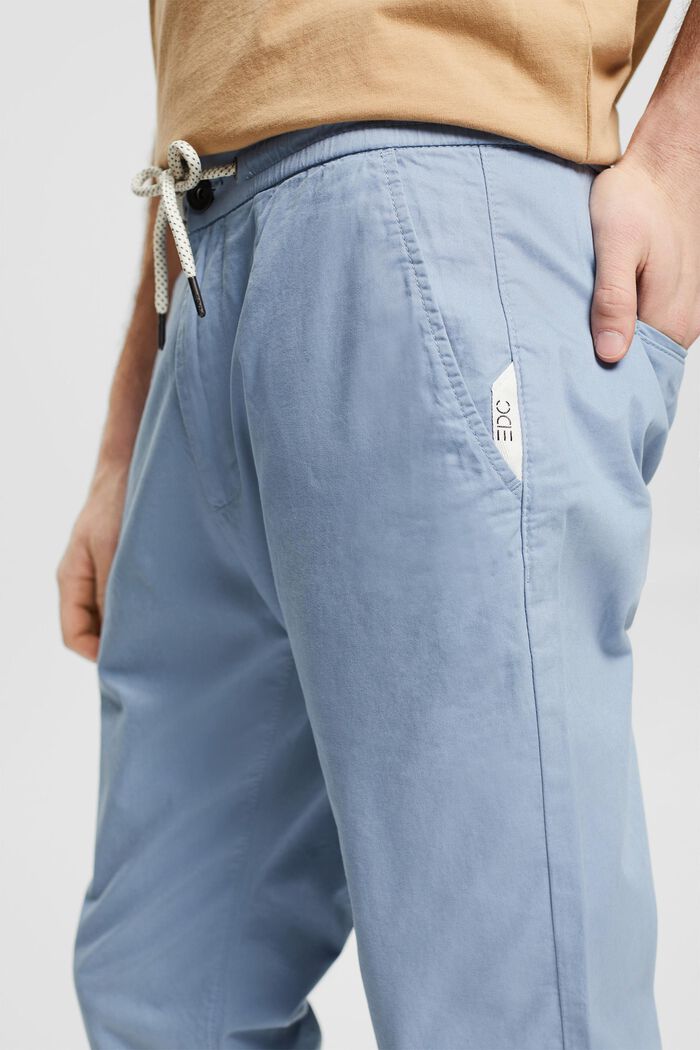 Lehké kalhoty chino se šňůrkou na stažení, BLUE, detail image number 0