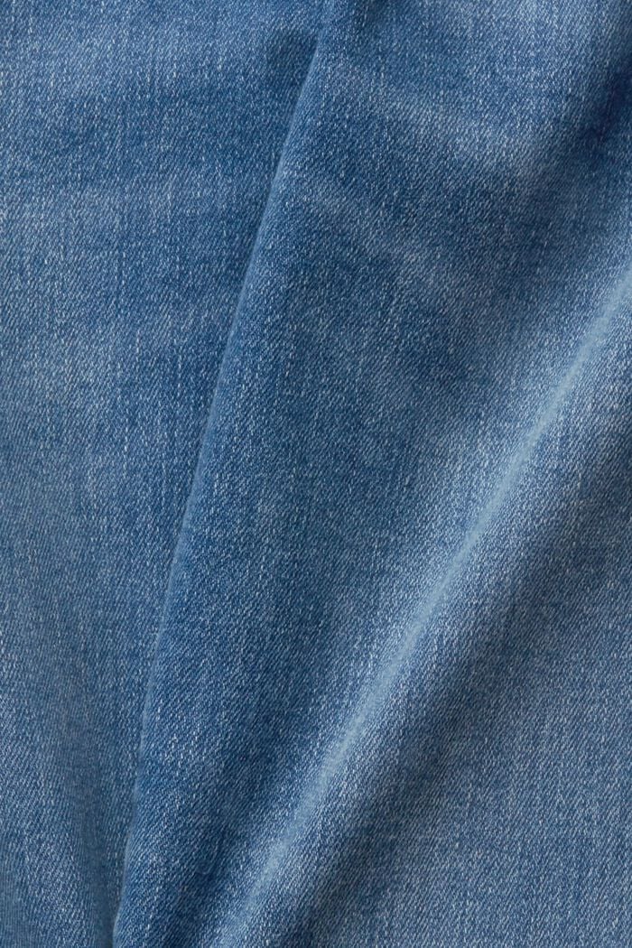 Strečové džíny Slim Fit se středně vysokým pasem, BLUE MEDIUM WASHED, detail image number 5