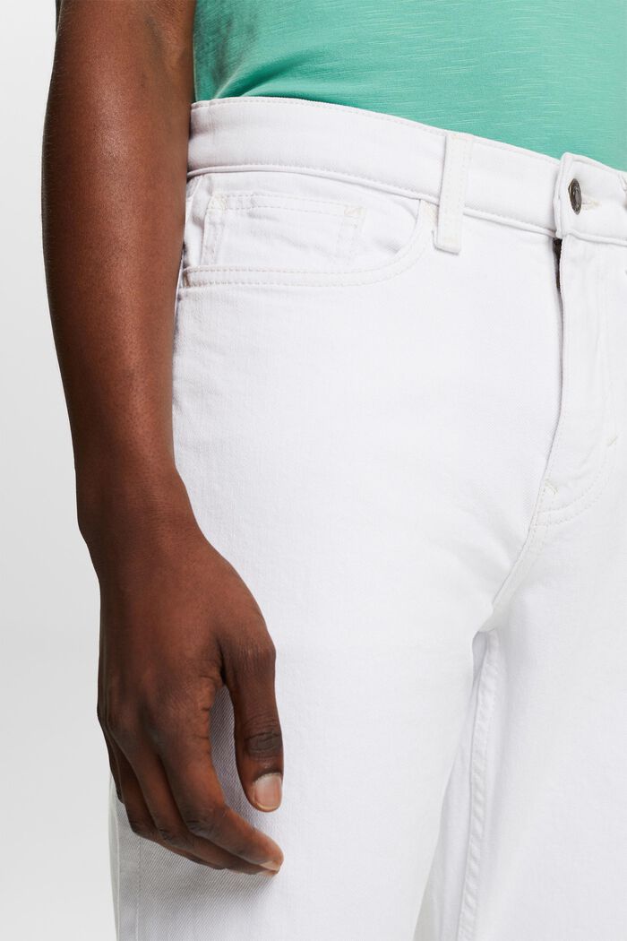 Slim džíny se střední výškou pasu, WHITE, detail image number 4