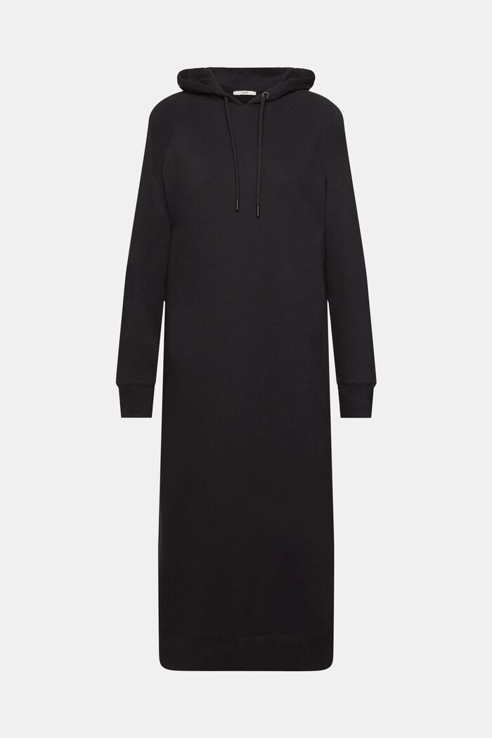 Prodloužené mikinové šaty s kapucí, BLACK, detail image number 5