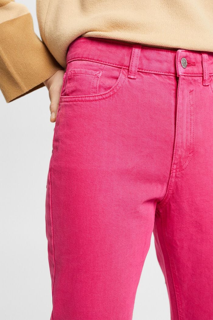 Kalhoty s mrkváčovými nohavicemi a vysokým pasem, PINK FUCHSIA, detail image number 2