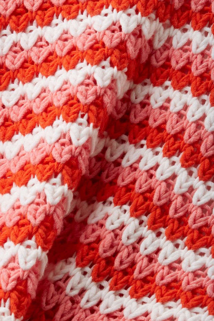 Robustní pletený kardigan se špičatým výstřihem, ORANGE RED, detail image number 4