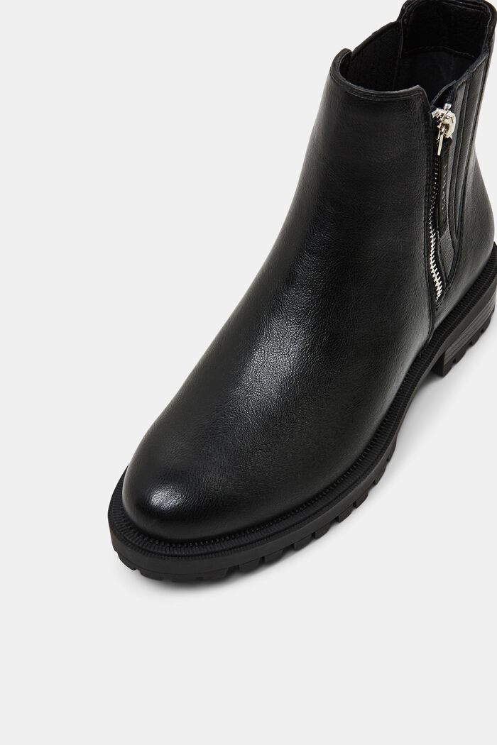 Veganský produkt: kotníčkové boty z imitace usně, BLACK, detail image number 2