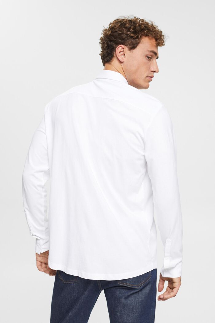 Žerzejová košile, 100 % bavlna, WHITE, detail image number 3