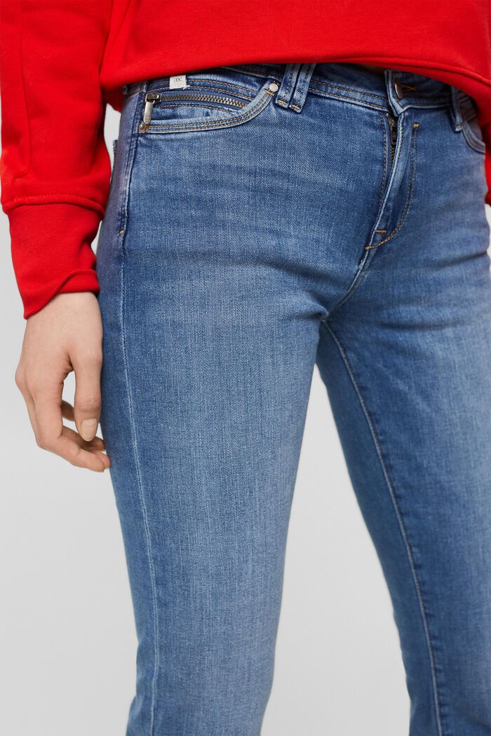 Strečové džíny z bio bavlny, BLUE MEDIUM WASHED, detail image number 2
