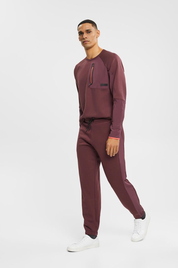 Hybridní joggingové kalhoty, LENZING™ ECOVERO™, BORDEAUX RED, detail image number 1