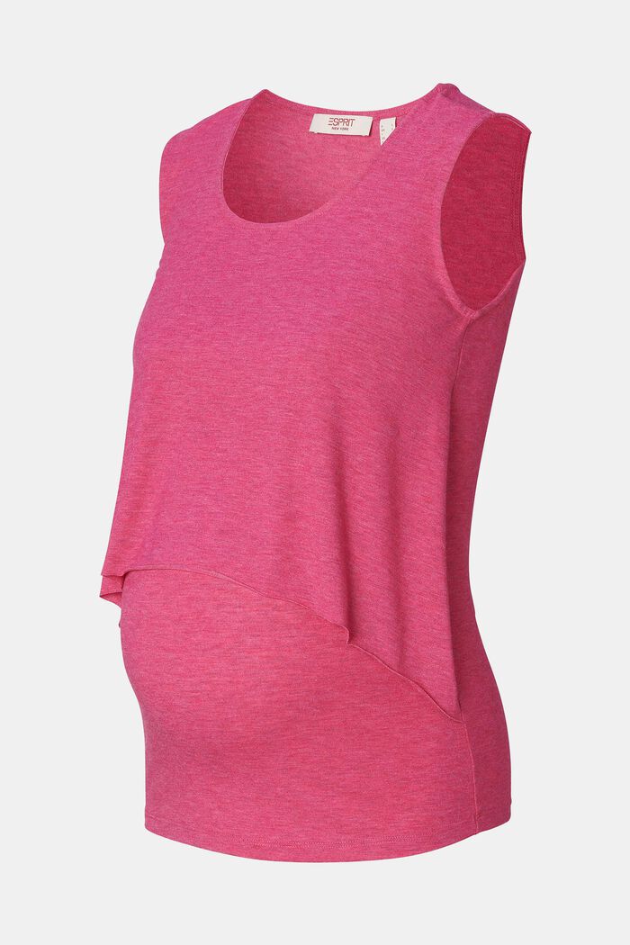 MATERNITY tričko bez rukávů na kojení, PINK FUCHSIA, detail image number 5