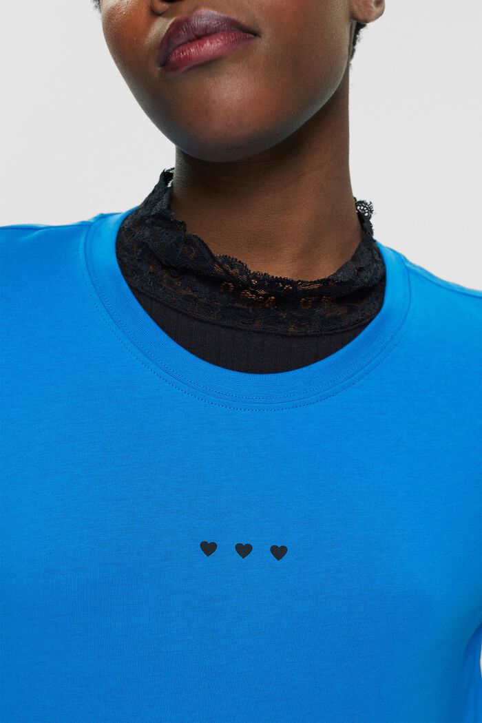 Tričko s natištěným srdcem, BLUE, detail image number 2