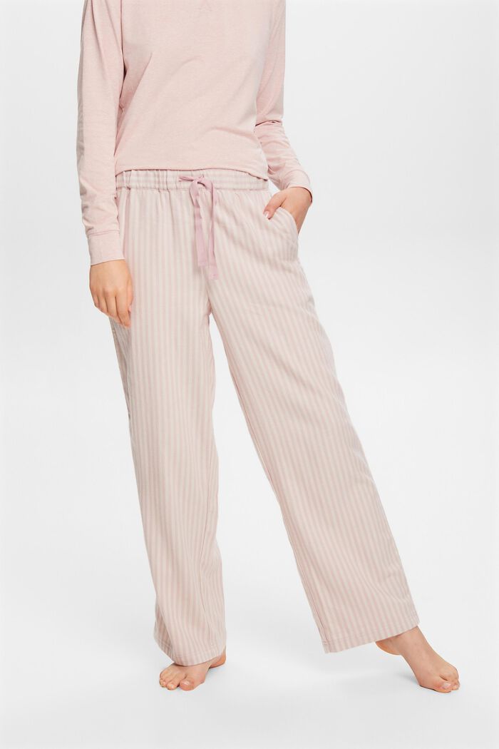 Flanelové pyžamové kalhoty, LIGHT PINK, detail image number 0