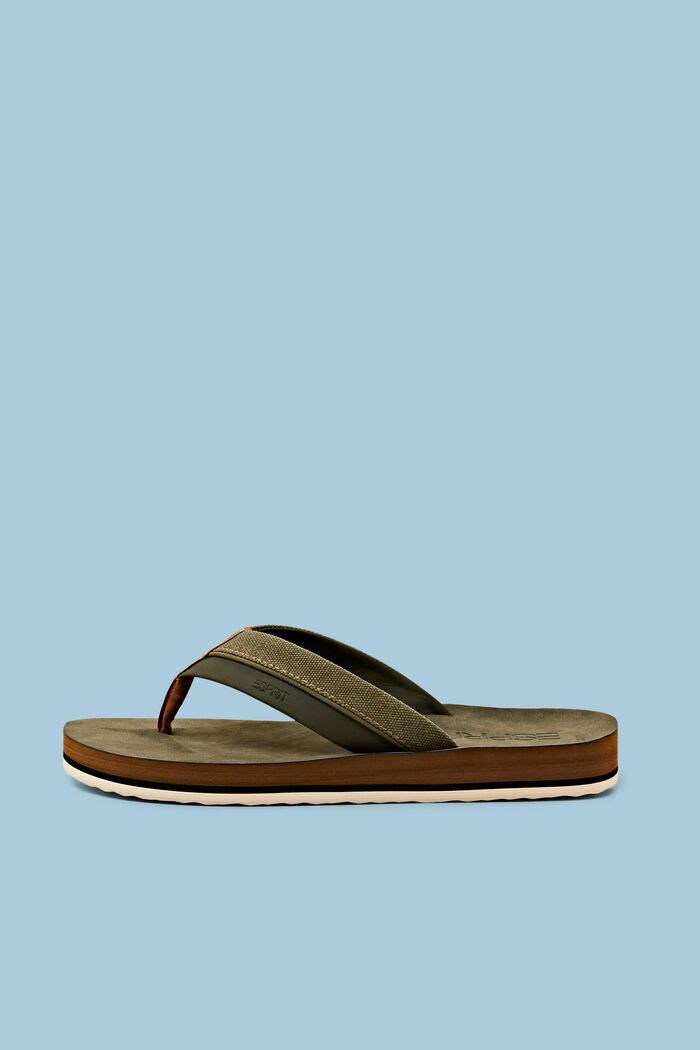 Plážové pantofle, KHAKI GREEN, detail image number 0