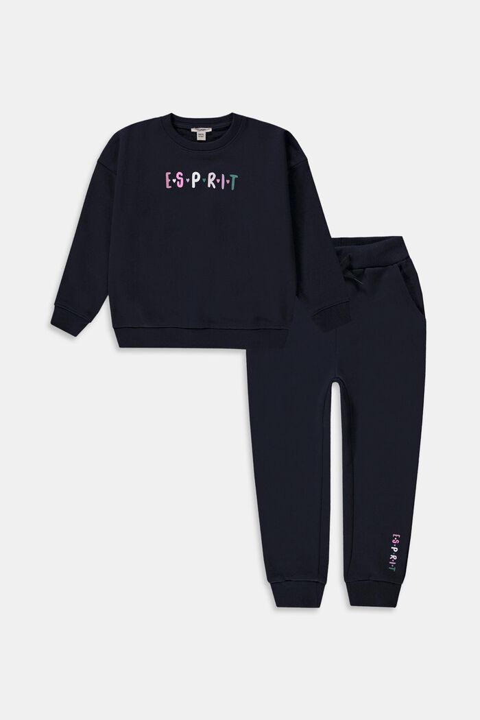 Souprava: mikina a joggingové kalhoty, 100% bavlna, NAVY, detail image number 0