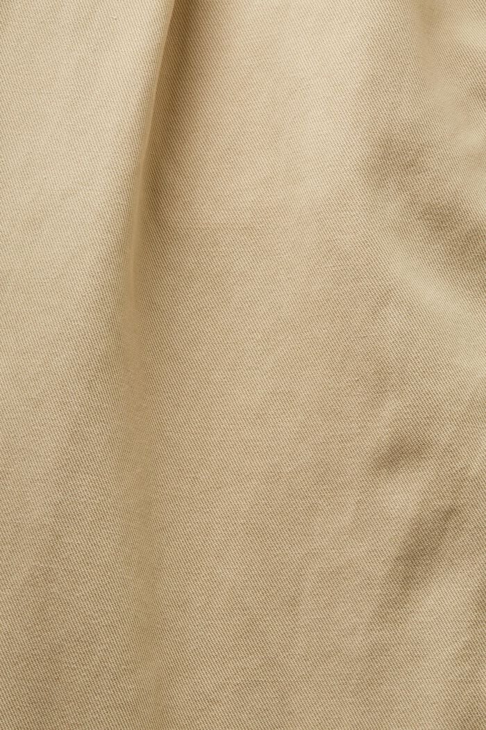 Kalhoty chino, se středně vysokým pasem, směs s bavlnou, SAND, detail image number 4