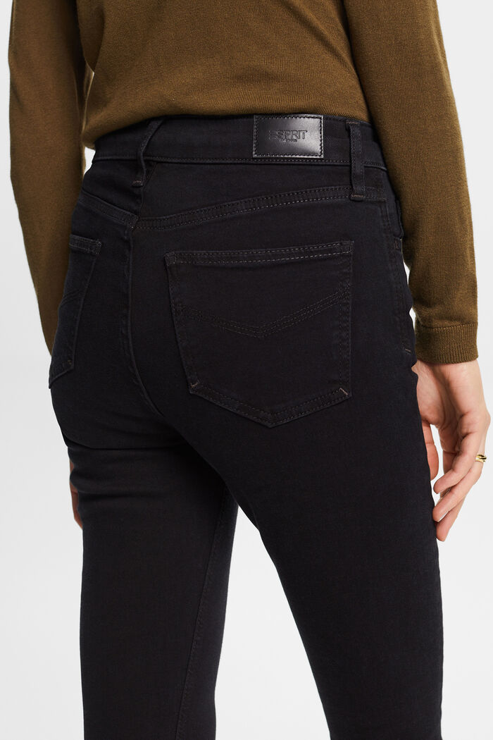 Skinny džíny s vysokým pasem, BLACK DARK WASHED, detail image number 4