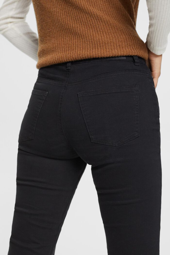 Kalhoty skinny fit, se středně vysokým pasem, BLACK, detail image number 4