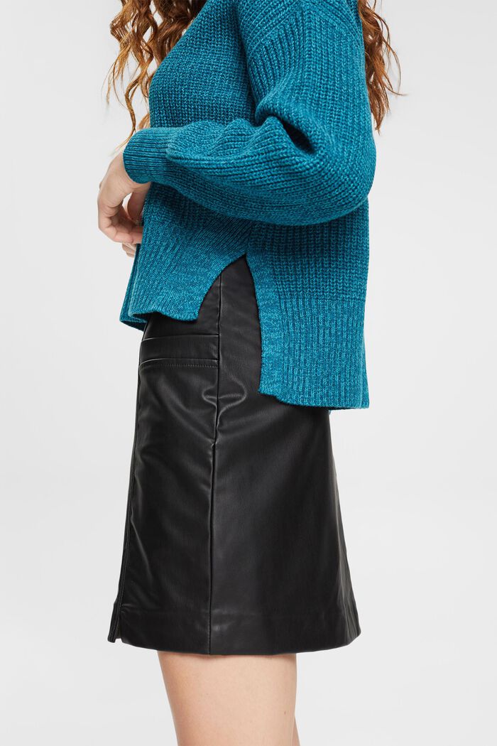 Pletený žebrový svetr, TEAL BLUE, detail image number 0