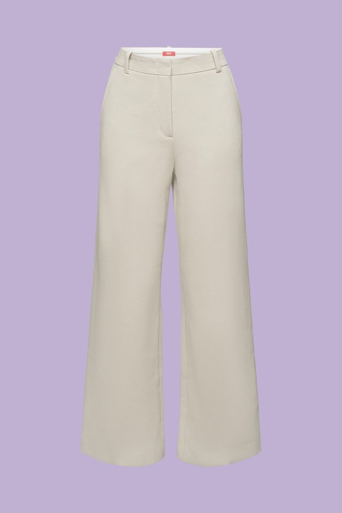 Kalhoty se širokými nohavicemi, ze směsi s bio bavlnou, LIGHT GREY, detail image number 6