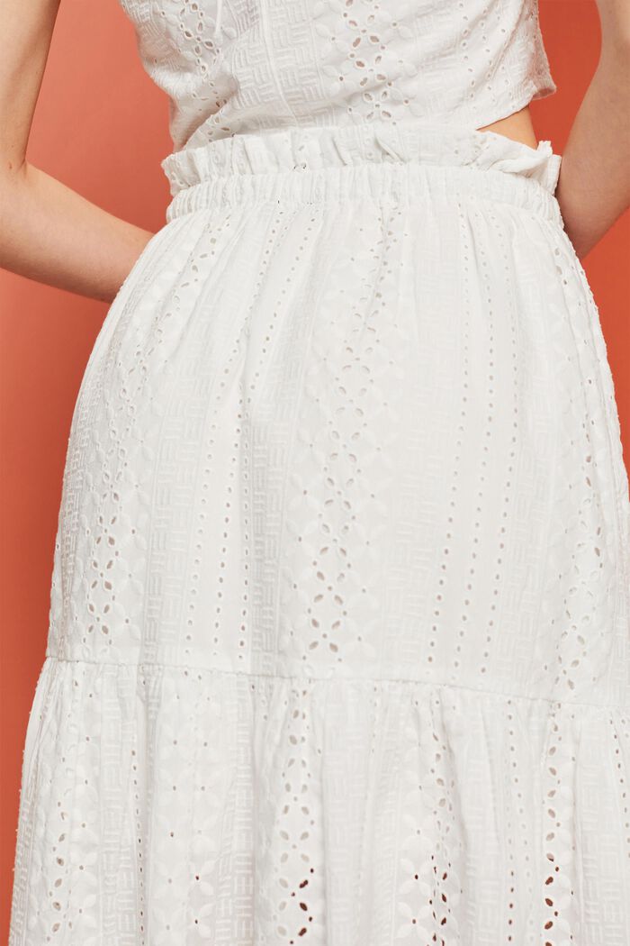 Vyšívaná sukně, LENZING™ ECOVERO™, WHITE, detail image number 4