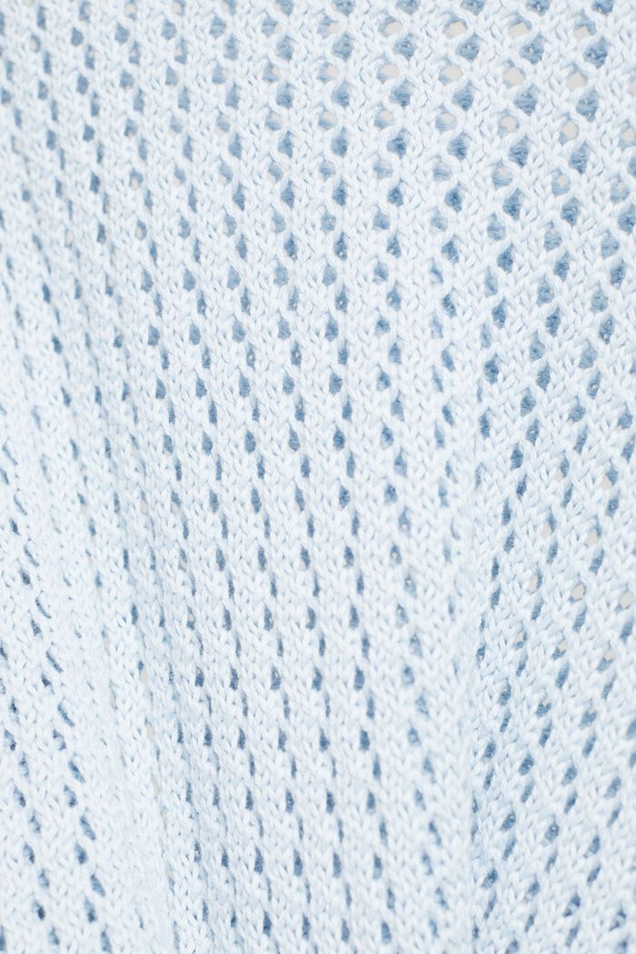 Strukturovaný pulovr z bio bavlny, PASTEL BLUE, detail image number 4