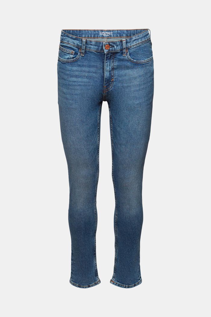 Skinny džíny se střední výškou pasu, BLUE MEDIUM WASHED, detail image number 6