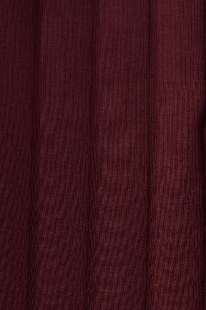 Rozšířené kalhoty z žebrového žerzeje, BORDEAUX RED, detail image number 5
