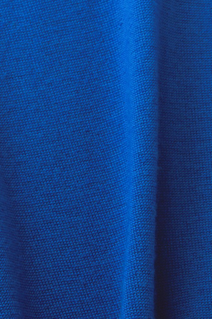 Vlněný pulovr s polokošilovým límcem, BRIGHT BLUE, detail image number 5