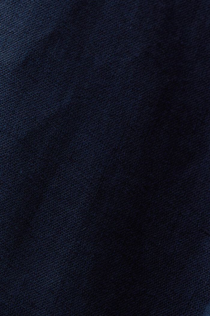 Košilové šaty s opaskem, ze směsi lnu s bavlnou, NAVY, detail image number 5