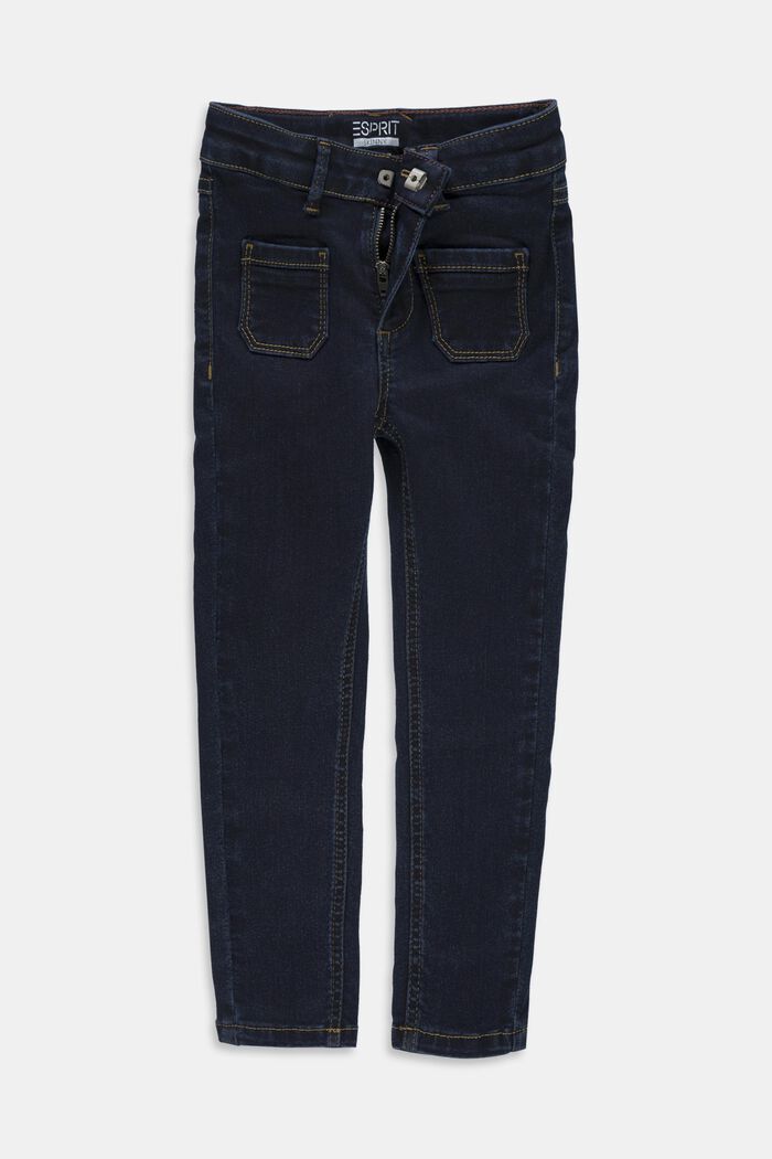 Strečové džíny z bavlněné směsi, BLUE RINSE, detail image number 0