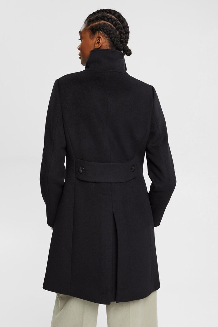 Kabát s vlnou, BLACK, detail image number 5