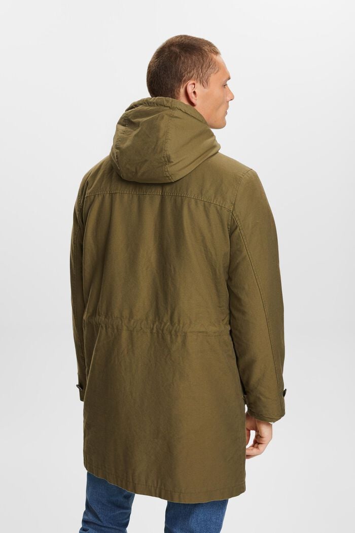 Zateplený kabát ve stylu parky, KHAKI GREEN, detail image number 2