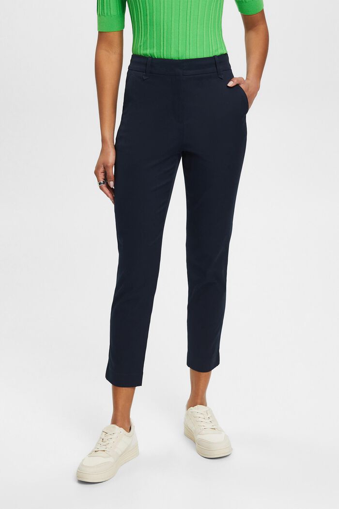 Kalhoty Slim Fit s vysokým pasem, NAVY, detail image number 0