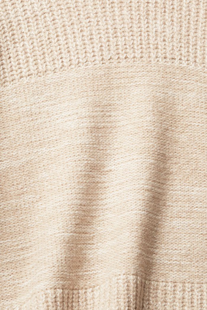 Rolákový svetr z vlněné směsi, BEIGE, detail image number 5