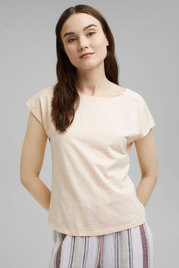 Tričko s prostřihem, bio bavlna, NUDE, detail image number 0