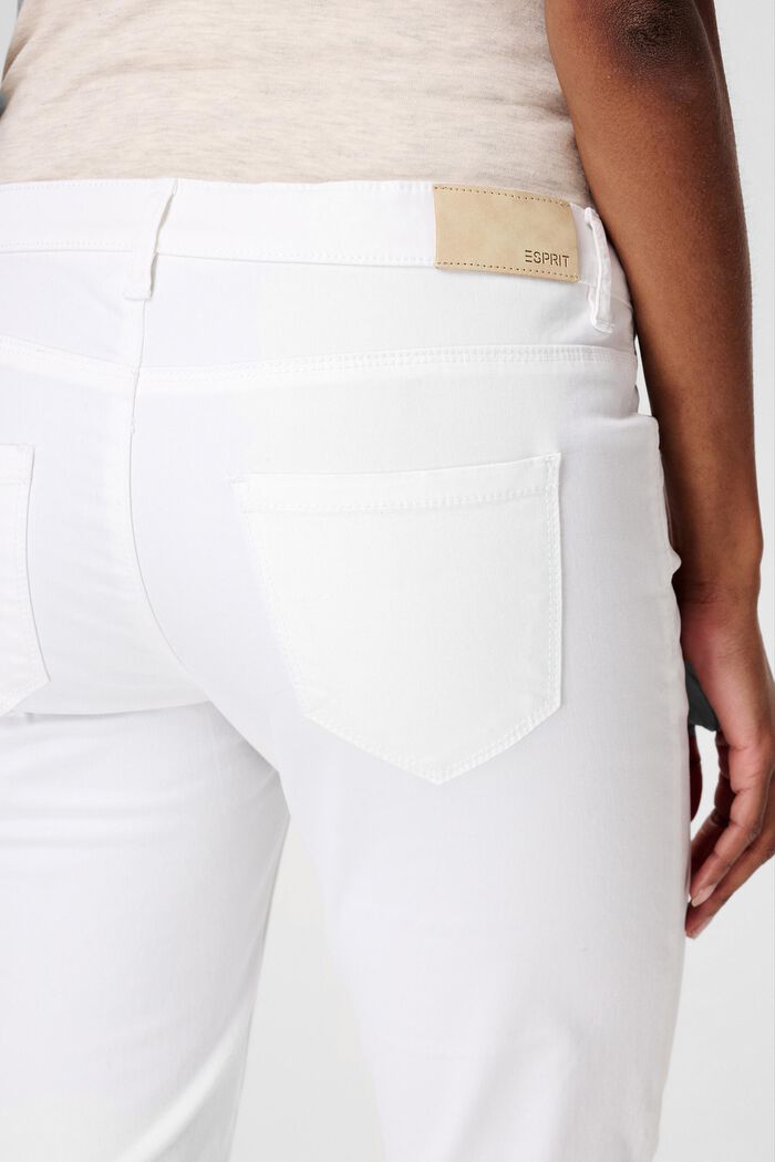 MATERNITY Kalhoty s pásem přes bříško, BRIGHT WHITE, detail image number 1