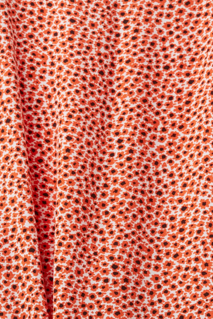 Dámské midi šaty s celoplošným vzorem, ORANGE RED, detail image number 4