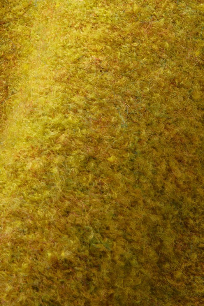 Chlupatý svetr s krátkým rolákovým límcem, PISTACHIO GREEN, detail image number 5