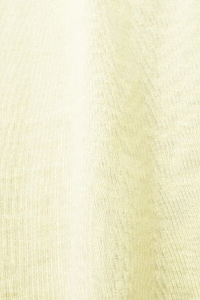 Tričko s kulatým výstřihem a zvýrazněným pasem, LIME YELLOW, detail image number 4