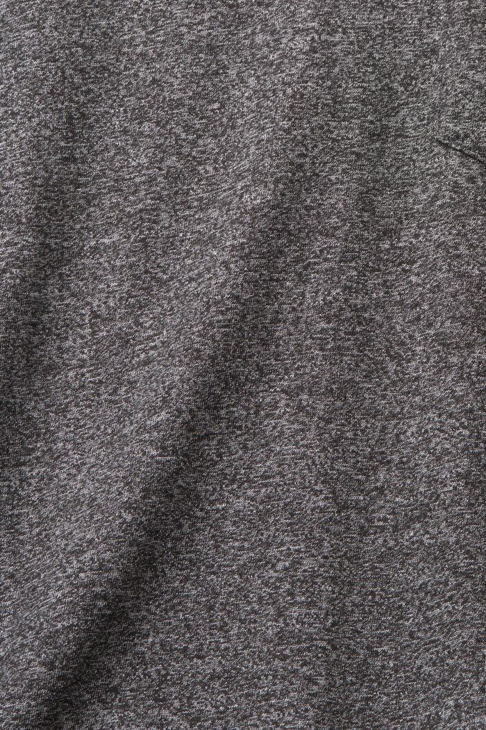 Z recyklovaného materiálu: melírované žerzejové tričko, ANTHRACITE, detail image number 4