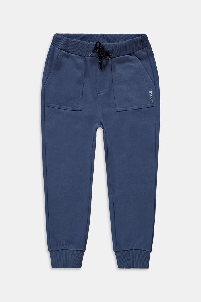 Joggingové kalhoty ze 100% bavlny, GREY BLUE, overview