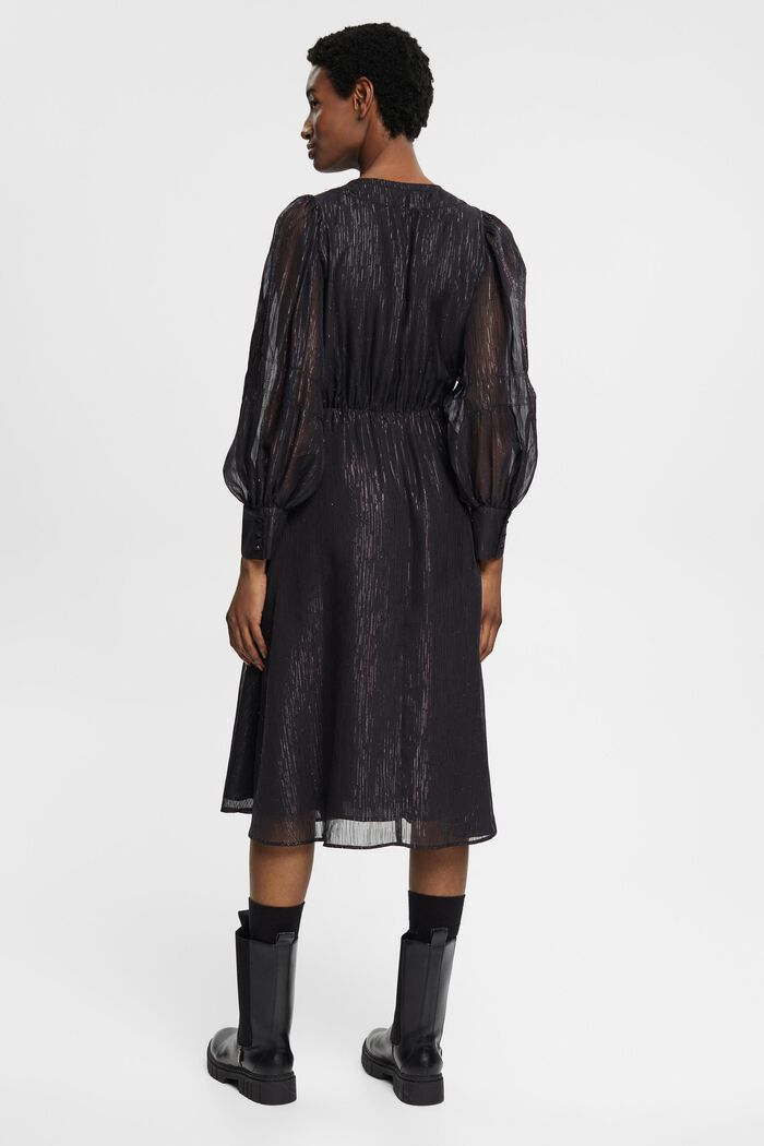 Šifonové zavinovací šaty se třpytkami, BLACK, detail image number 3