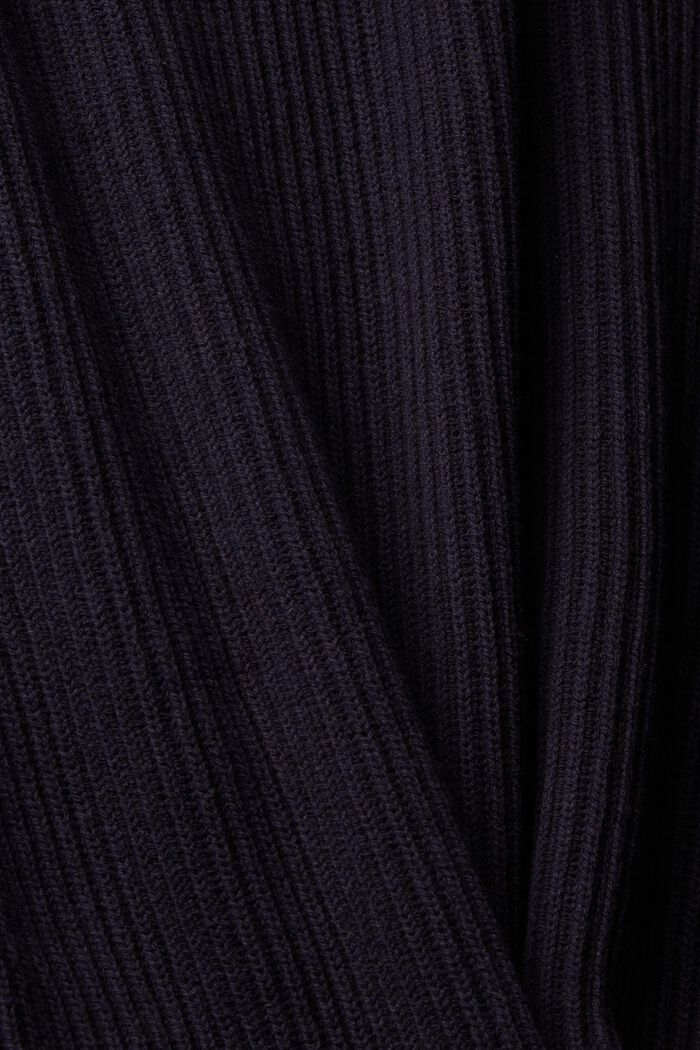 Žebrovaný pulovr s detaily barevných bloků, NAVY, detail image number 5