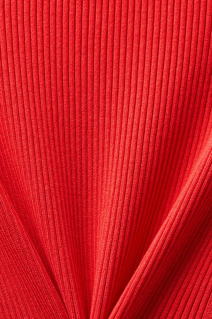 Midi šaty z žebrové pleteniny, RED, detail image number 6
