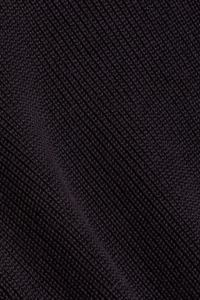 Šaty z žebrové pleteniny, s detailem na ramenou, BLACK, detail image number 4